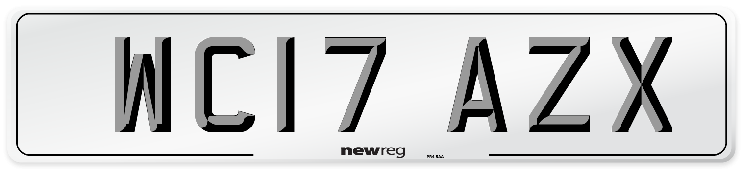 WC17 AZX Number Plate from New Reg